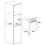 Fulgor FUTO 6011 P MT IX 60厘米 65公升 嵌入式 多功能焗爐